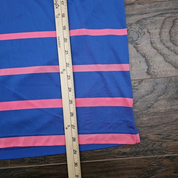 Vineyard Vines Mens Large Sullivan Engineer Stripe Polo Kingfisher Performance - Picture 3 of 6